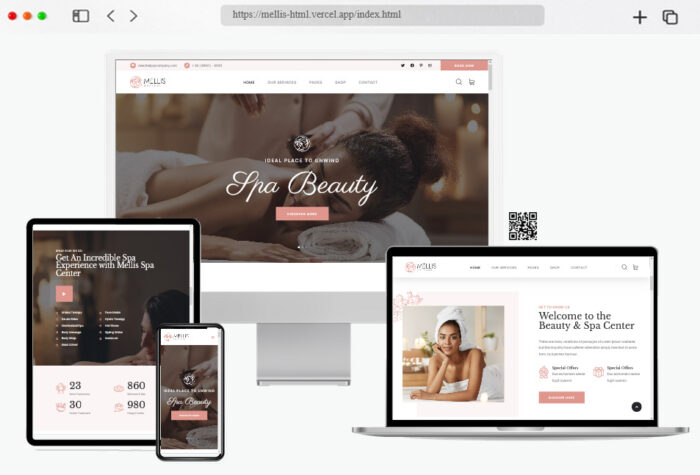 mellis beauty spa html template