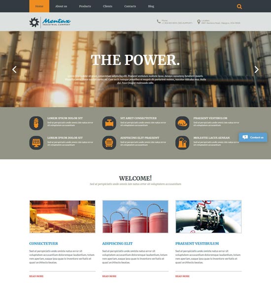 mentax industrial company joomla template