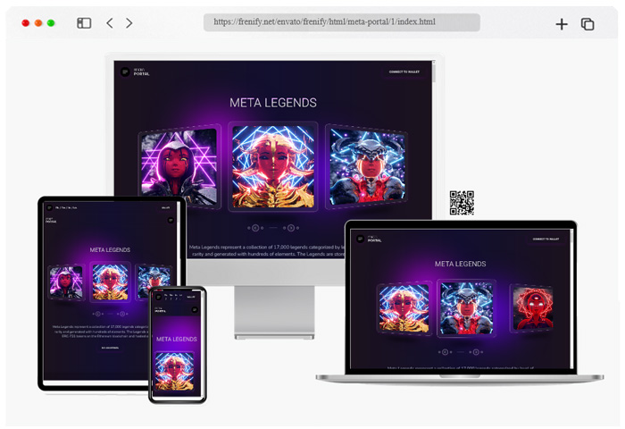 metaportal nft portfolio landing page