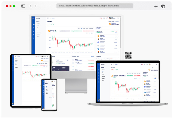 metrica crypto bootstrap admin template