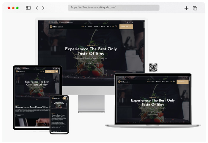 millennium restaurant wordpress theme