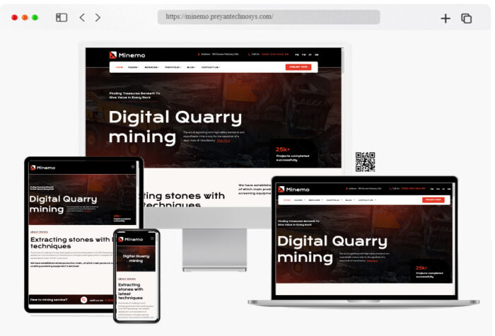 minemo mining industry wordpress theme