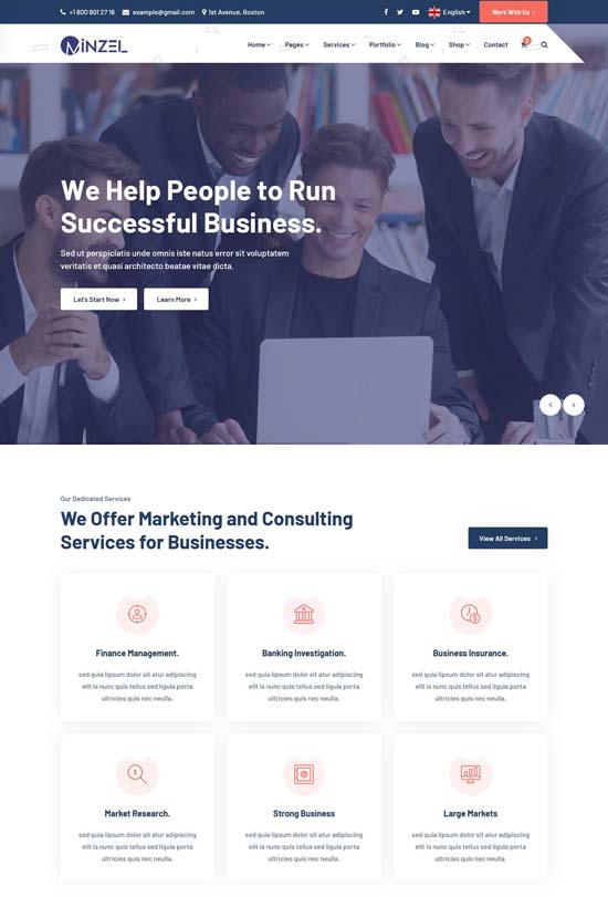 minzel consulting html template