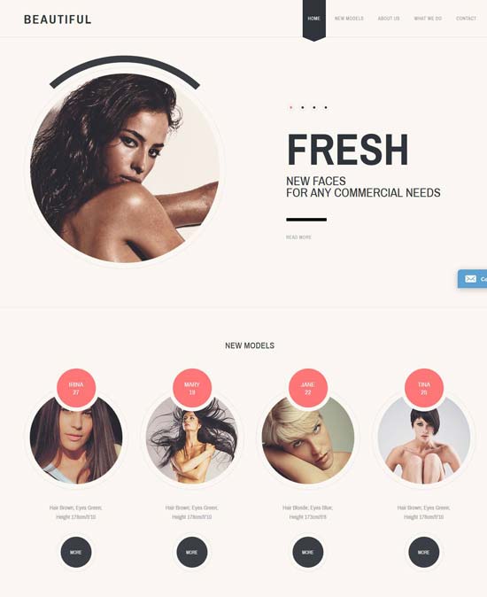 Model Agency Website Template