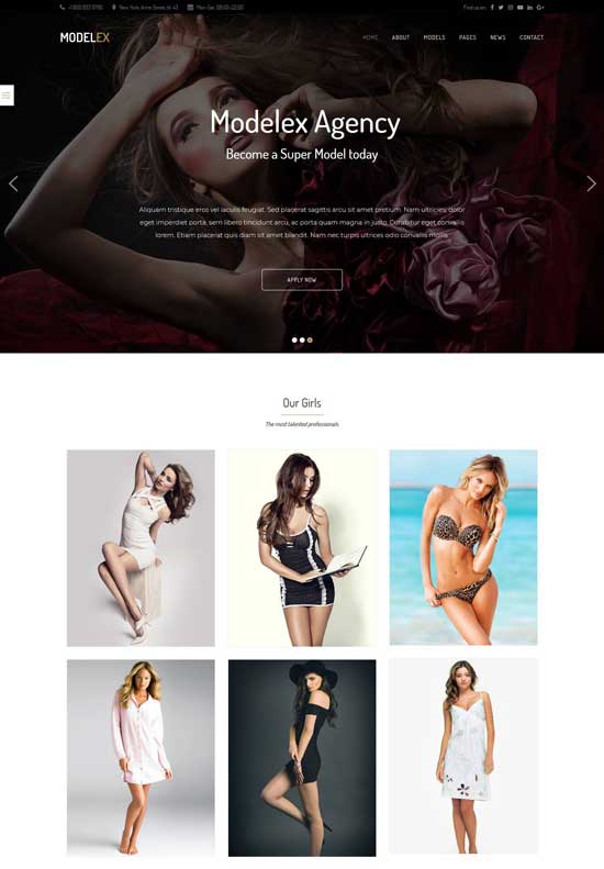 modeling-website-templates-free-download-template-invitations