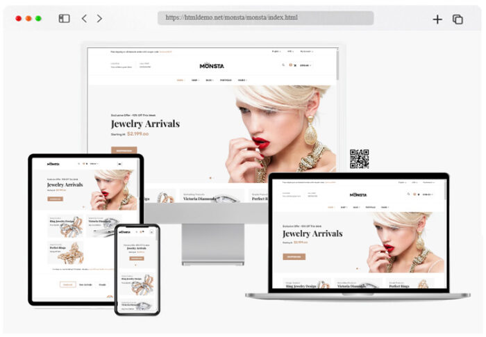 monsta jewelry shop ecommerce bootstrap template