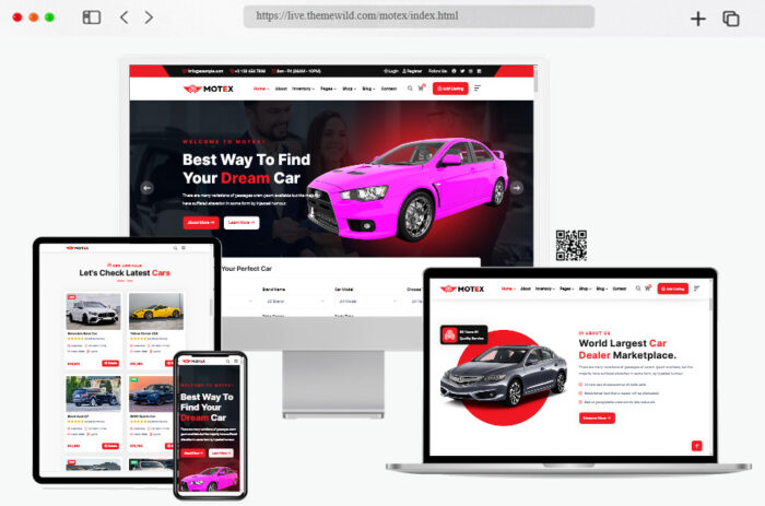 motex car dealer automotive html template
