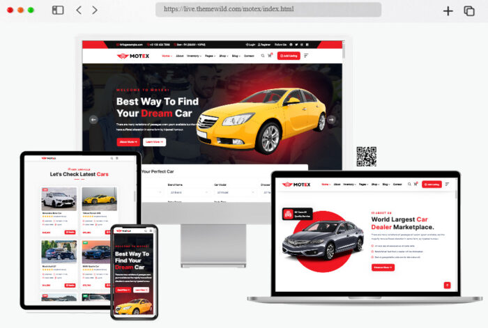 motex car dealer automotive html template