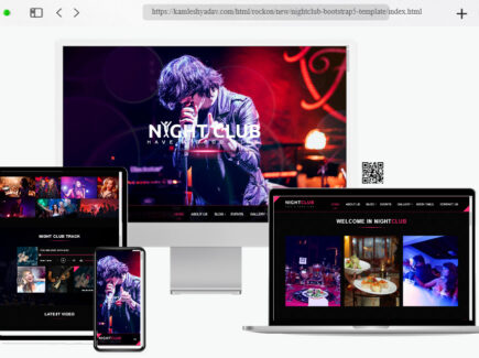 music club website html template