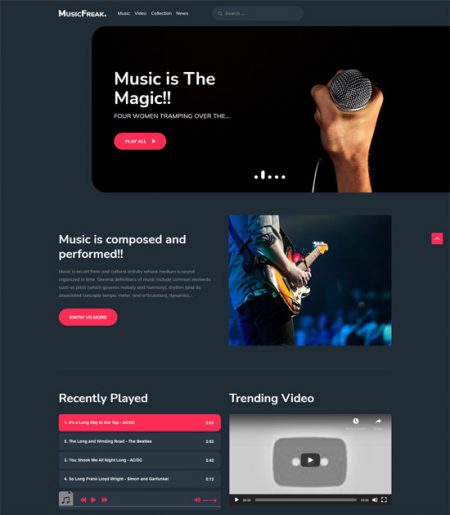 23 Best Free Music WordPress Themes 2024 - freshDesignweb