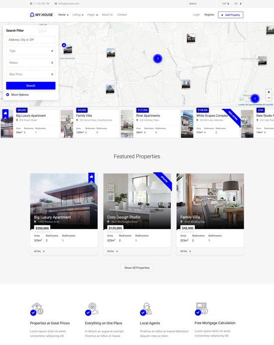 My House Advanced Real Estate Template