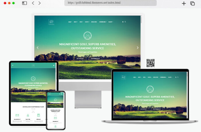 n golf club sports events site template