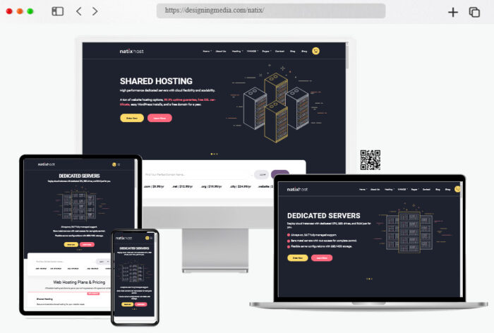 natix web hosting wordpress theme
