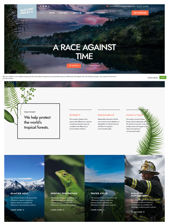 naturepress environment wordpress theme