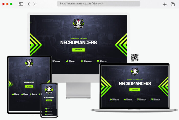 necromancers esports gaming team wordpress theme