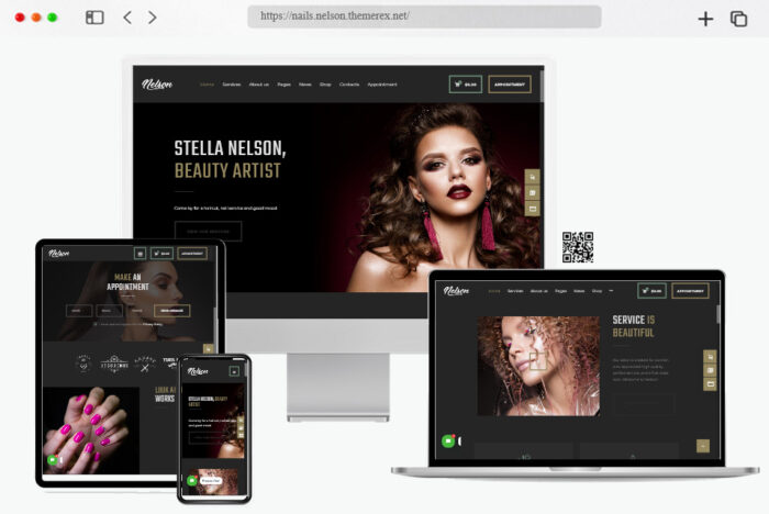 nelson hair salon portfolio themes