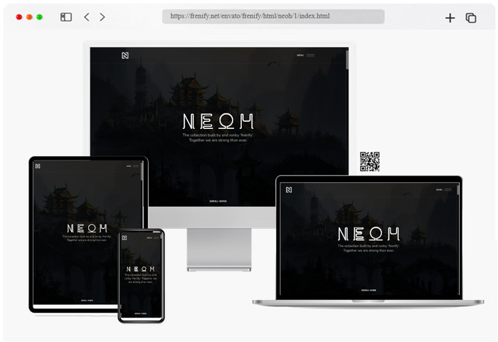 neoh nft portfolio landing page template