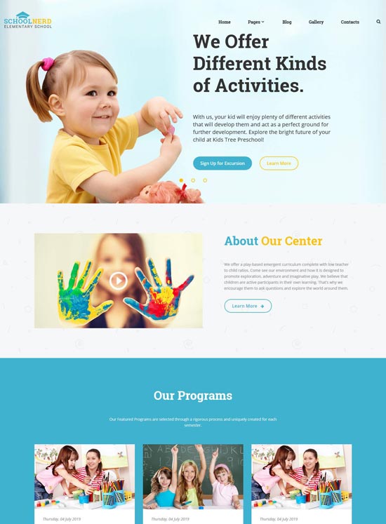 nerd elementary school joomla template