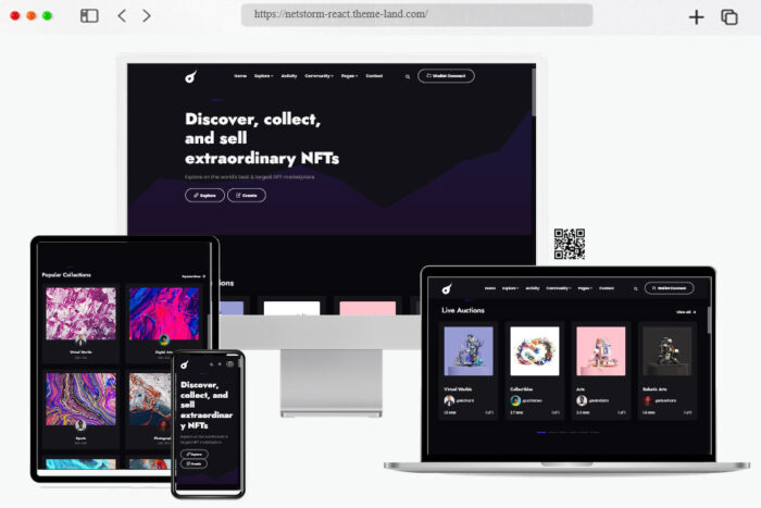 netstorm react nft marketplace