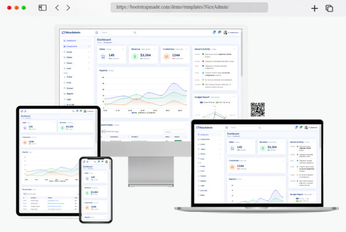 nice admin free bootstrap admin html template