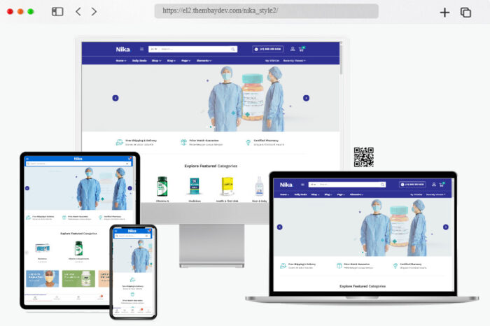 nika medical elementor woocommerce theme