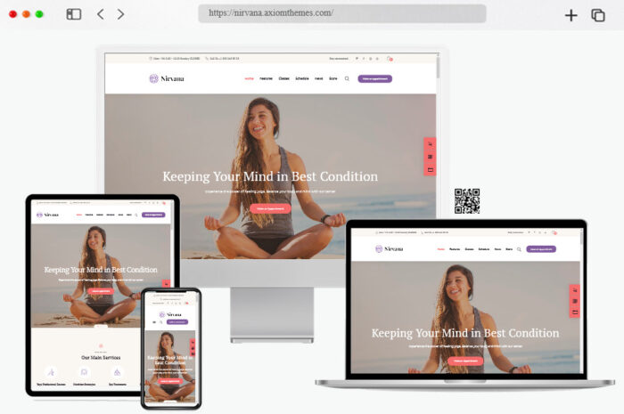 nirvana yoga studio wordpress theme