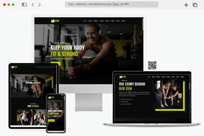 nostop fitness wordpress theme