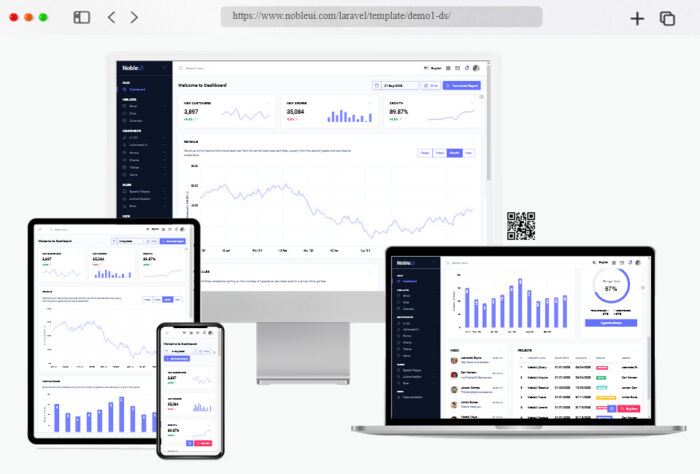 nobleui laravel admin template