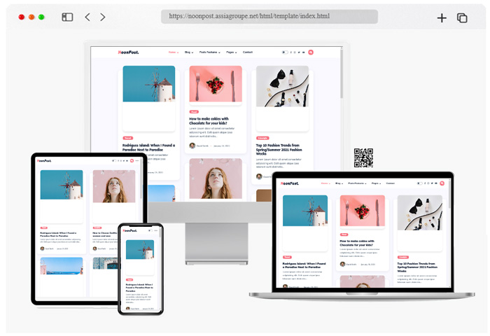 noonpost personal blog html template