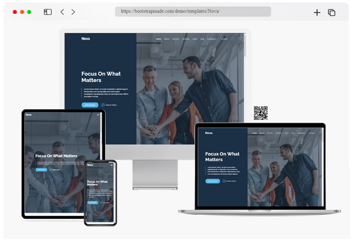 nova free business website templates