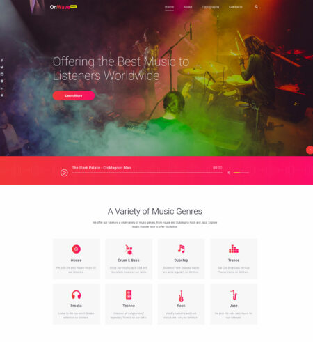 30 Best Music Website Templates Free & Premium - freshDesignweb