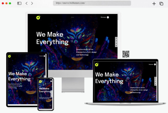 onovo creative portfolio agency wordpress theme