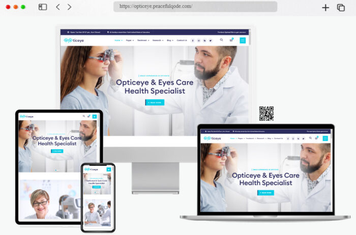 opticeye optometrist eye care wordpress theme