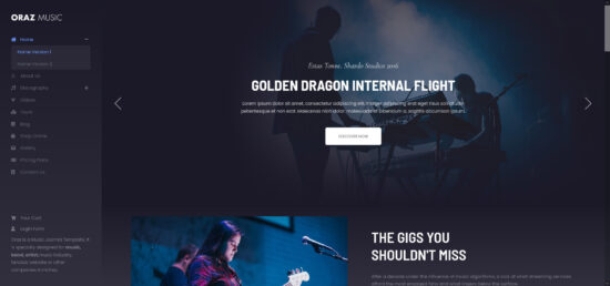 oraz music band joomla template