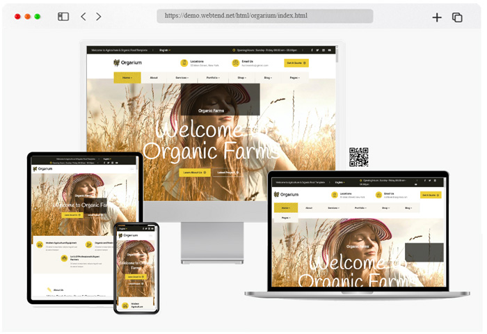 orgarium agriculture farming html template