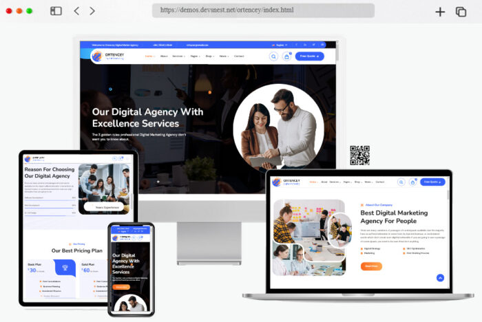 ortencey digital marketing agency html template