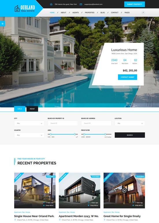 Ourland Real Estates HTML Template
