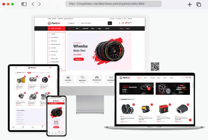 partsix auto parts car accessories shop html template