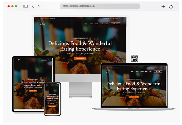 patiotime restaurant wordpress theme