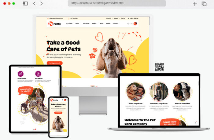 patte pet care pet shop html template