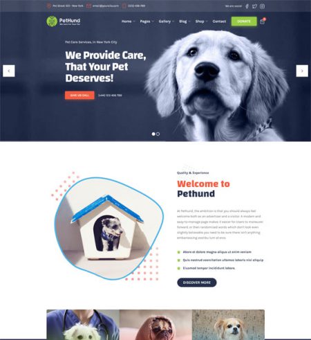 50 Best Animal Pet Website Templates Free & Premium - freshDesignweb