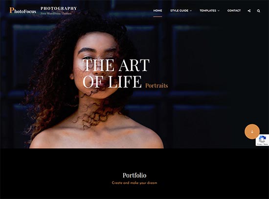 photofocus free photography wordpress theme