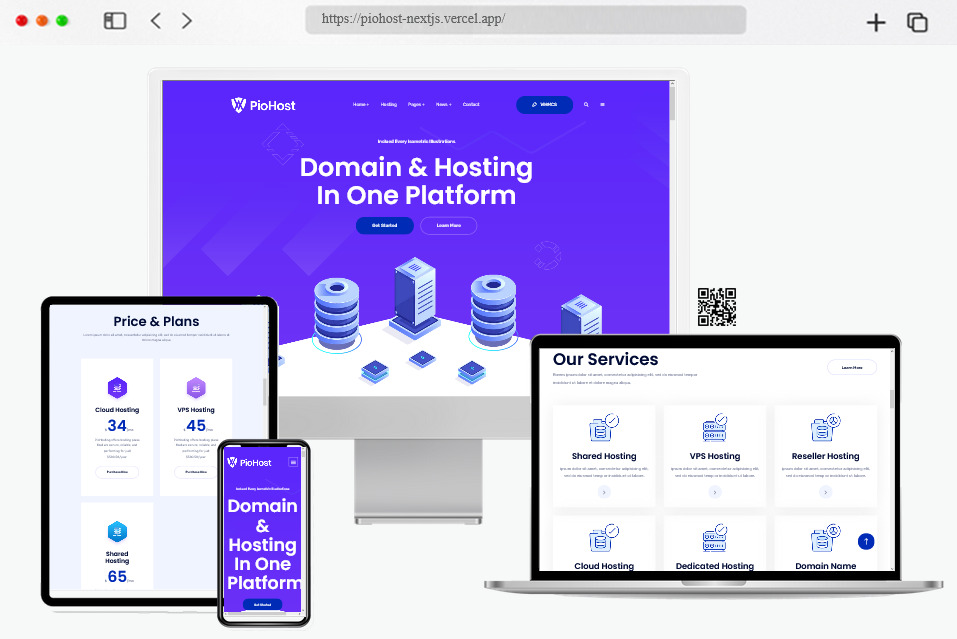 piohost hosting website template