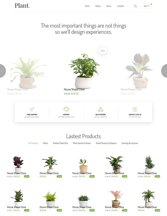 plant houseplants html template