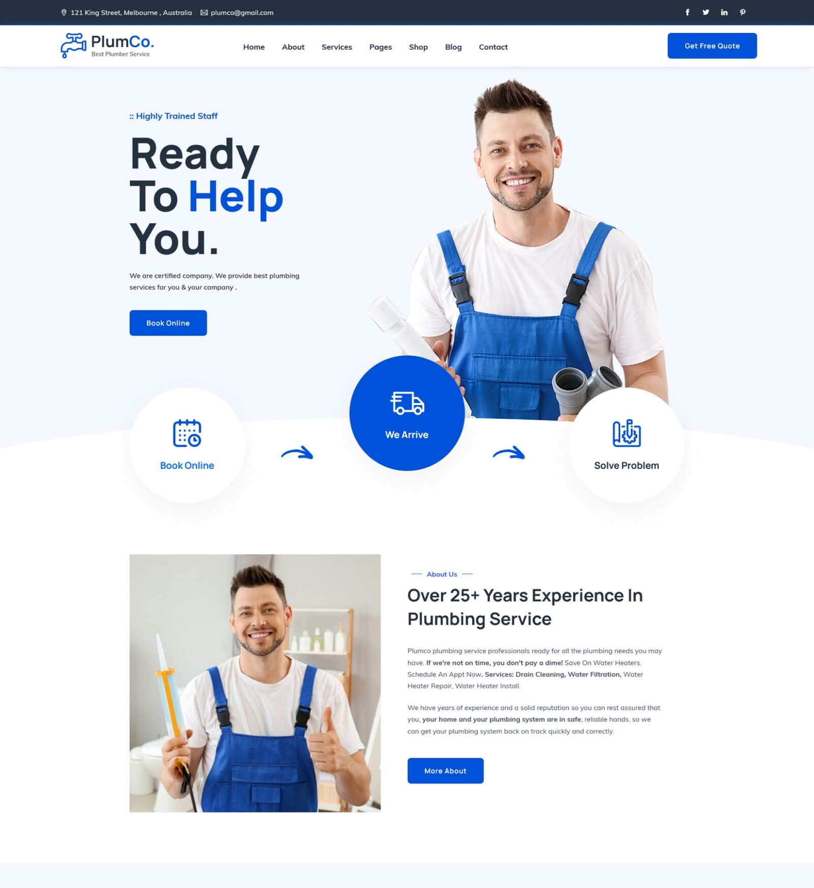 20+ Best Plumbing Services WordPress Themes 2026 – freshDesignweb