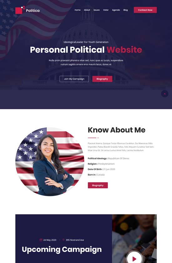 politica political html template