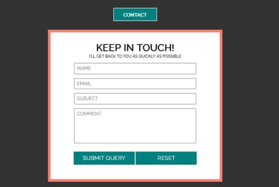 popup contact form