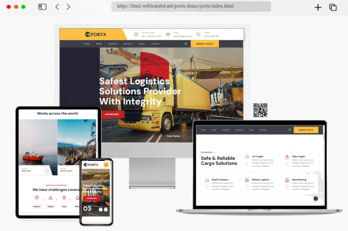 portx logistics transportation html template