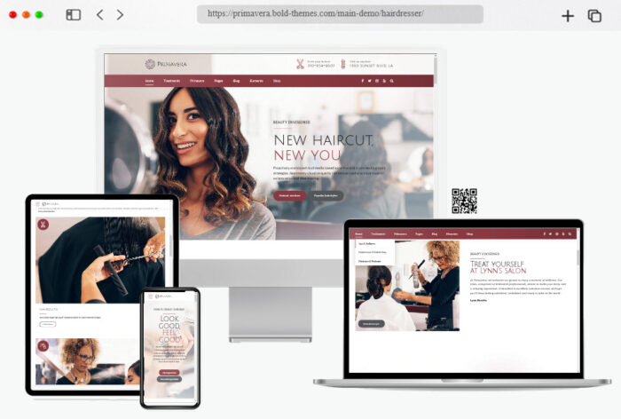 primavera seo optimized hair salon themes