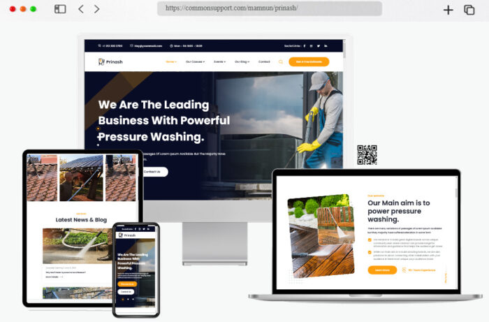 prinash power wash cleaning services html template